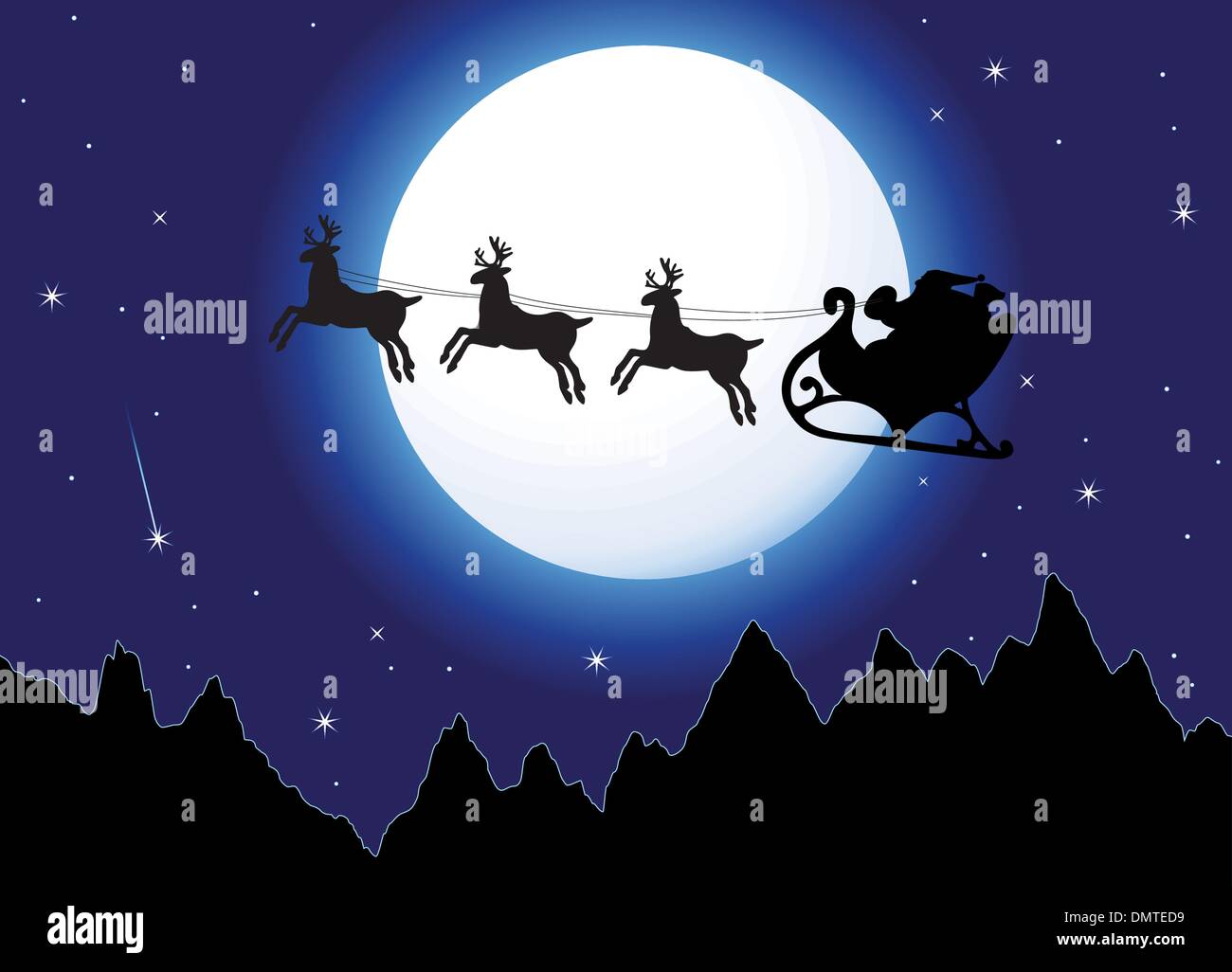 vector holiday background with santa Stock Vector Image & Art - Alamy