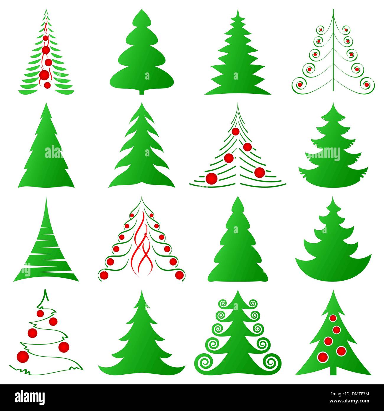 Christmas trees collection Stock Vector Image & Art - Alamy