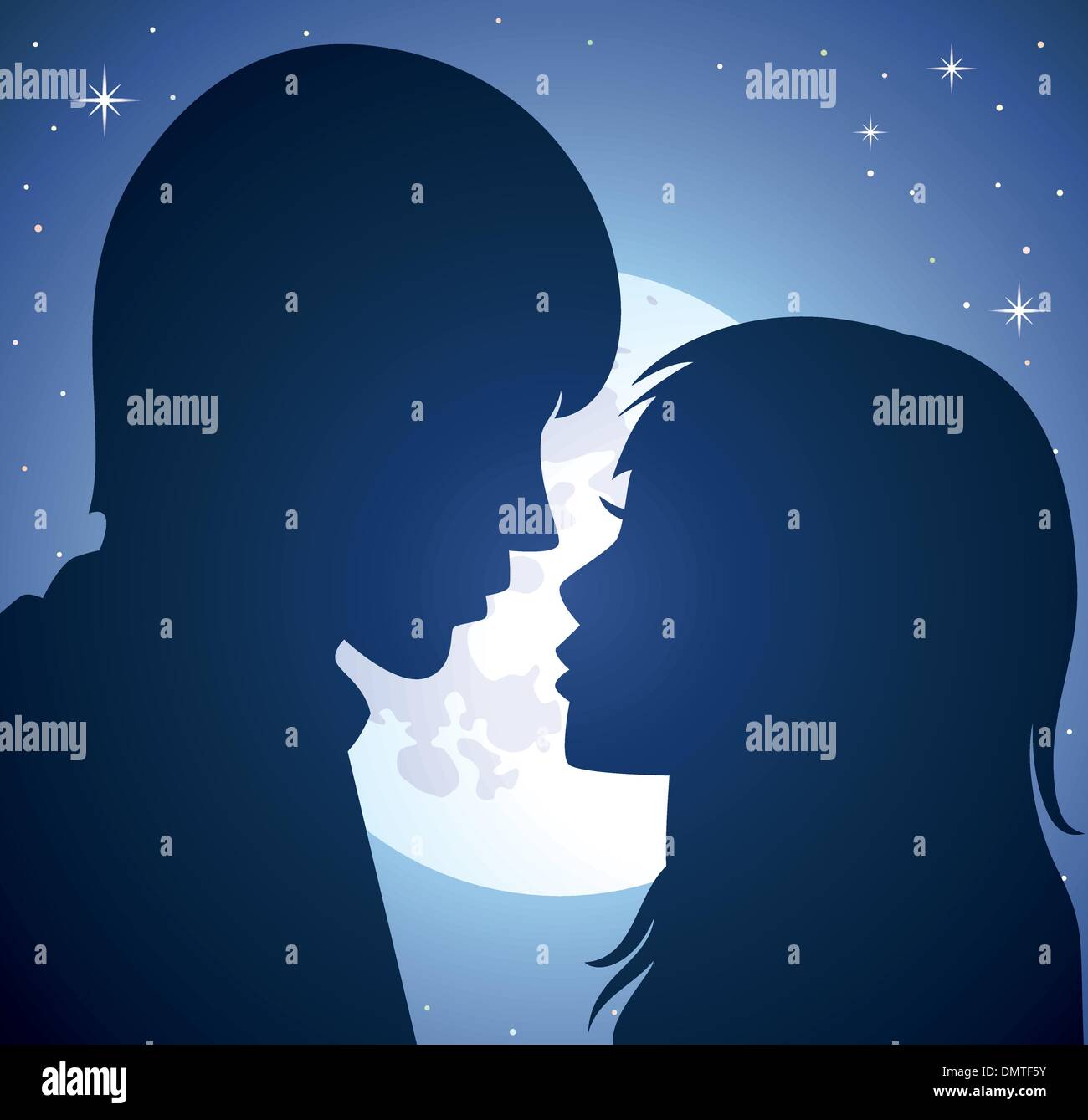 vector silhouette of young man and woman Stock Vector Image & Art - Alamy