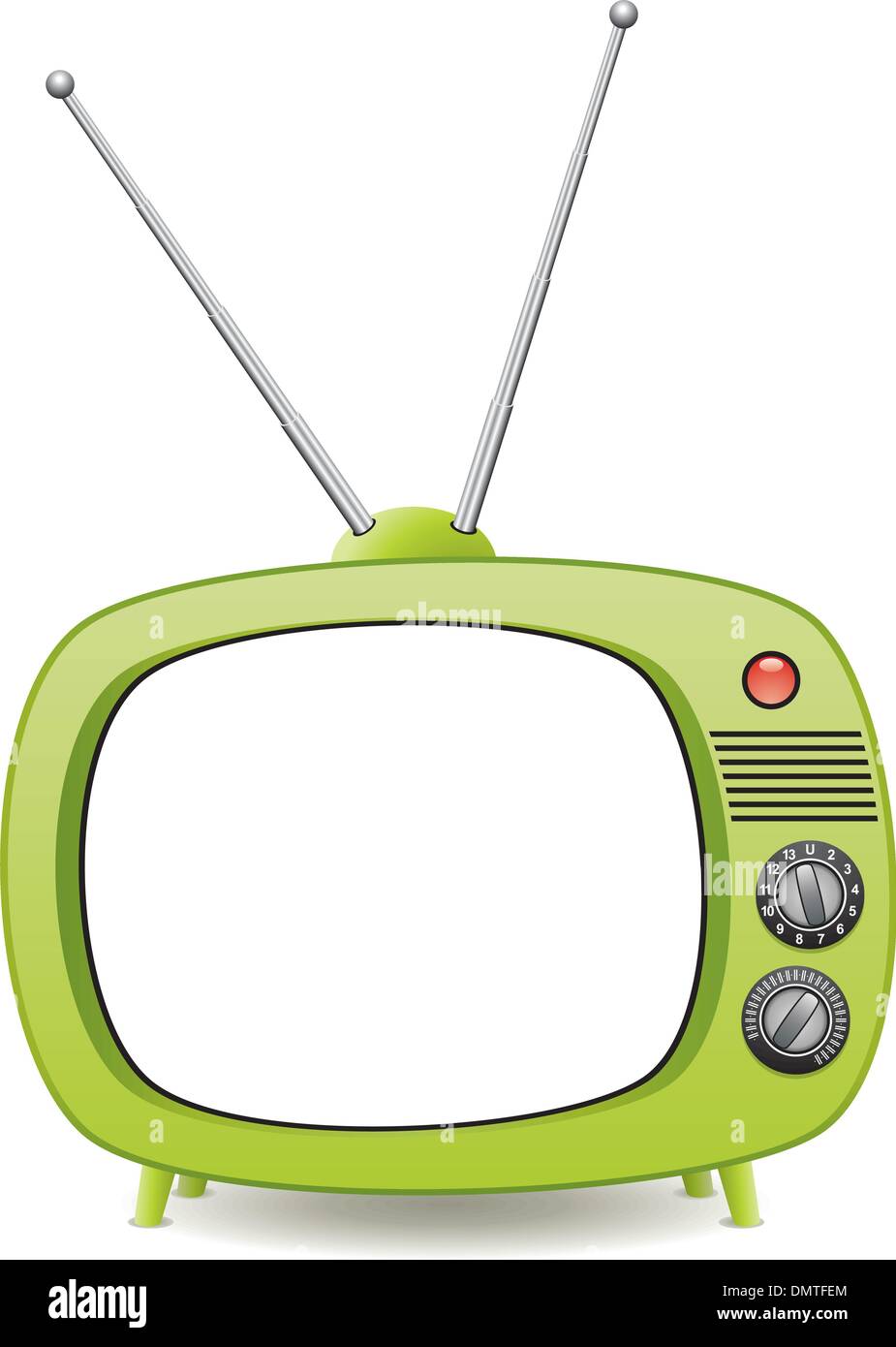 vector green retro tv set Stock Vector Image & Art Alamy