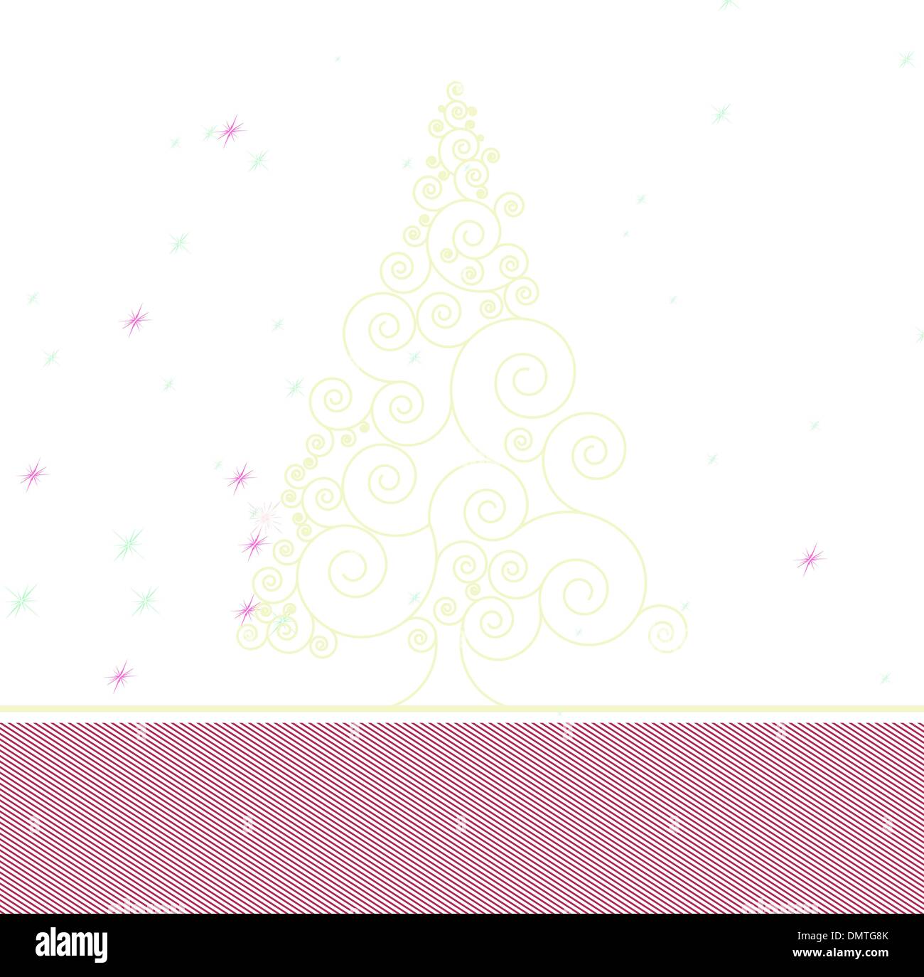 Christmas tree card with tree. EPS 8 Stock Vector Image & Art Alamy