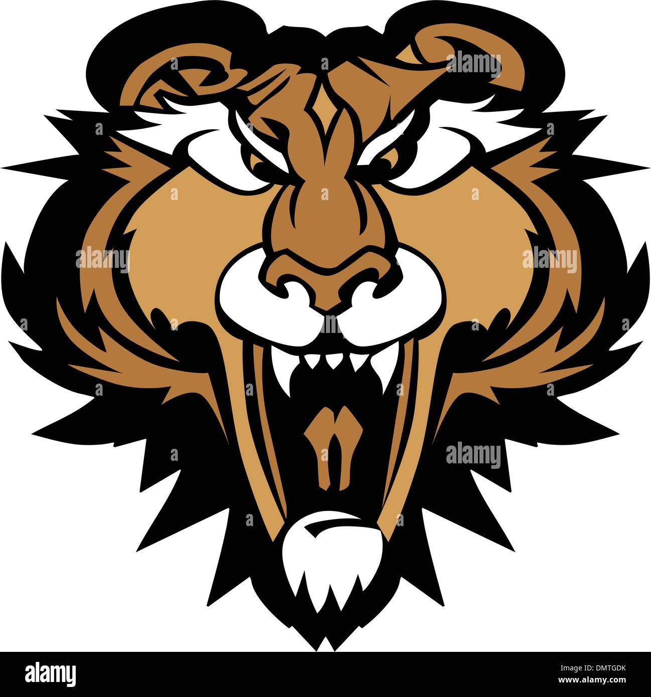 Cougar Panther Mascot Head Vector Graphic Stock Vector