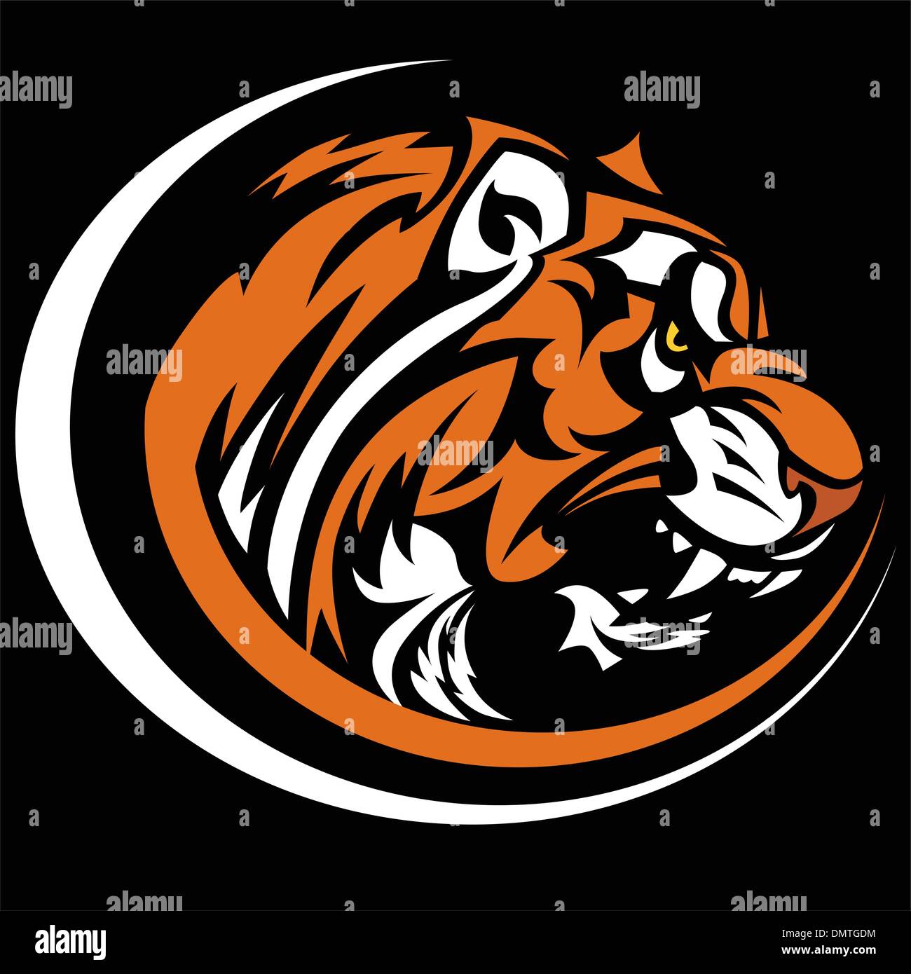 Tiger Mascot Graphic Vector Image Stock Vector