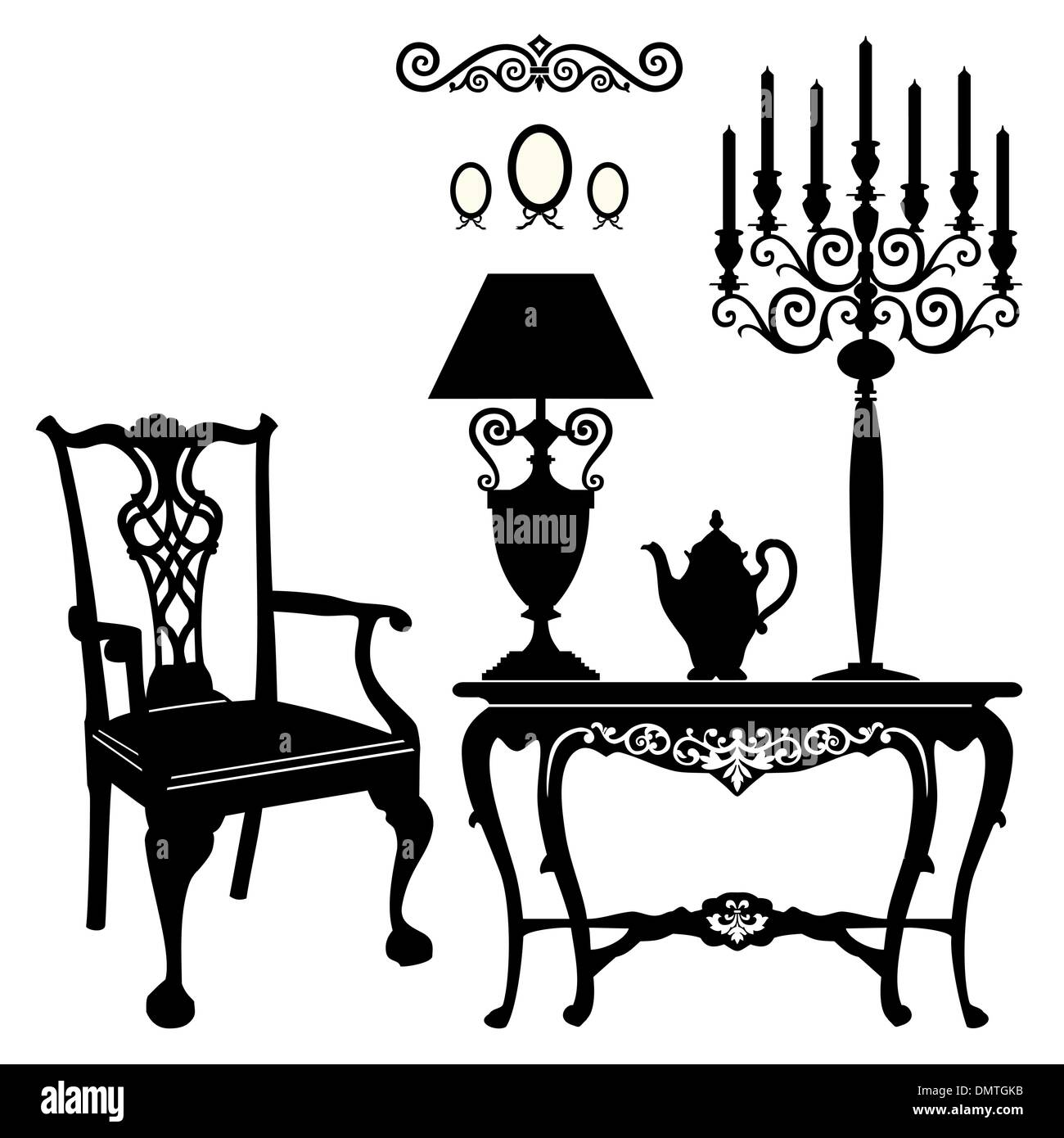 Home antique Stock Vector Images Alamy