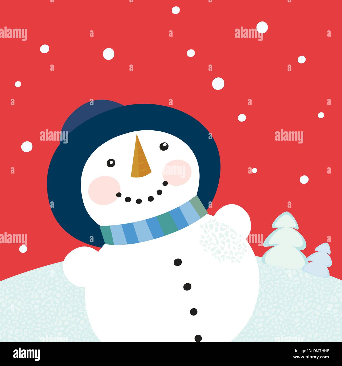 Christmas holiday background with snowman Stock Vector Image &amp; Art - Alamy