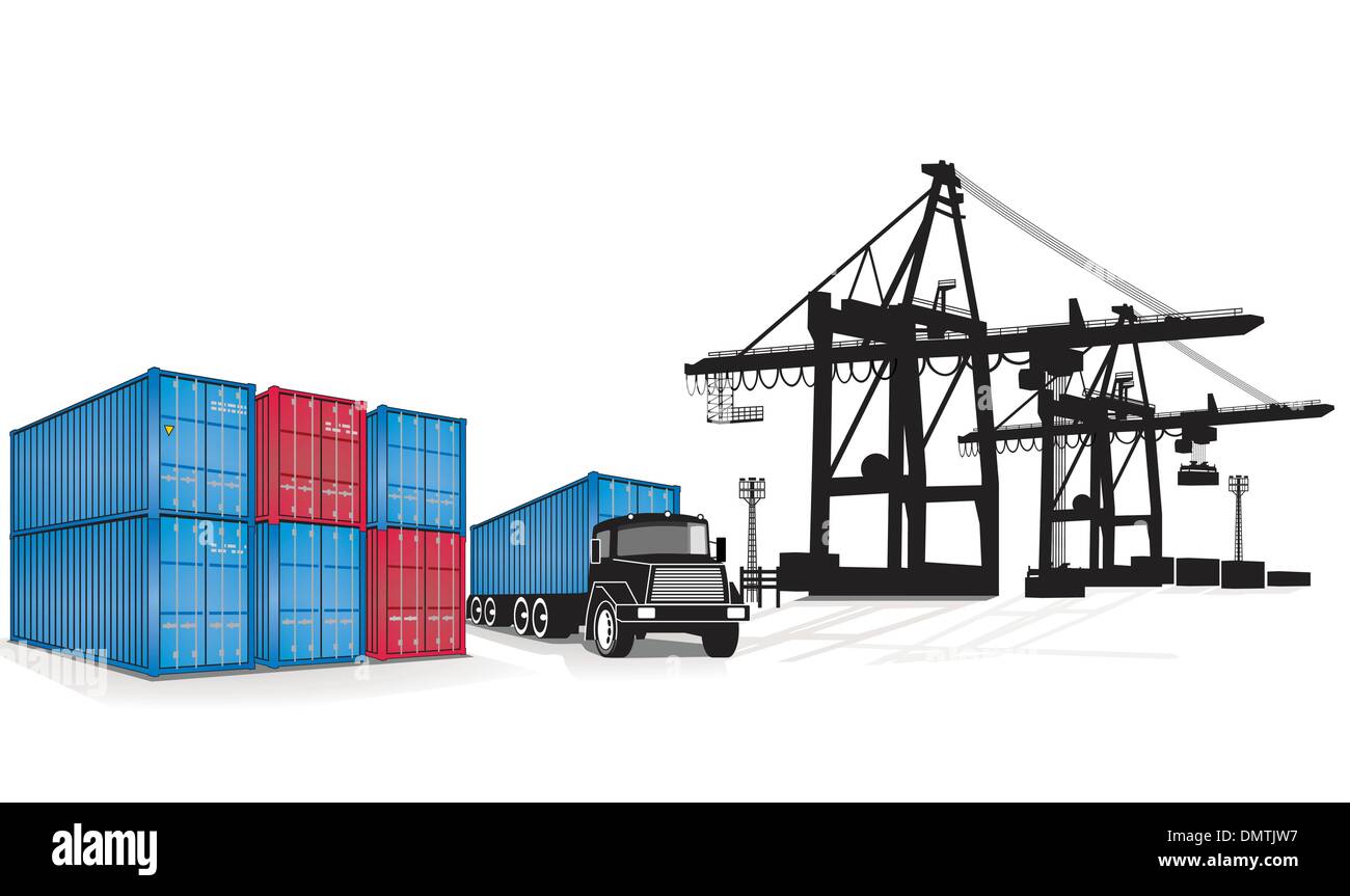 container cargo Stock Vector