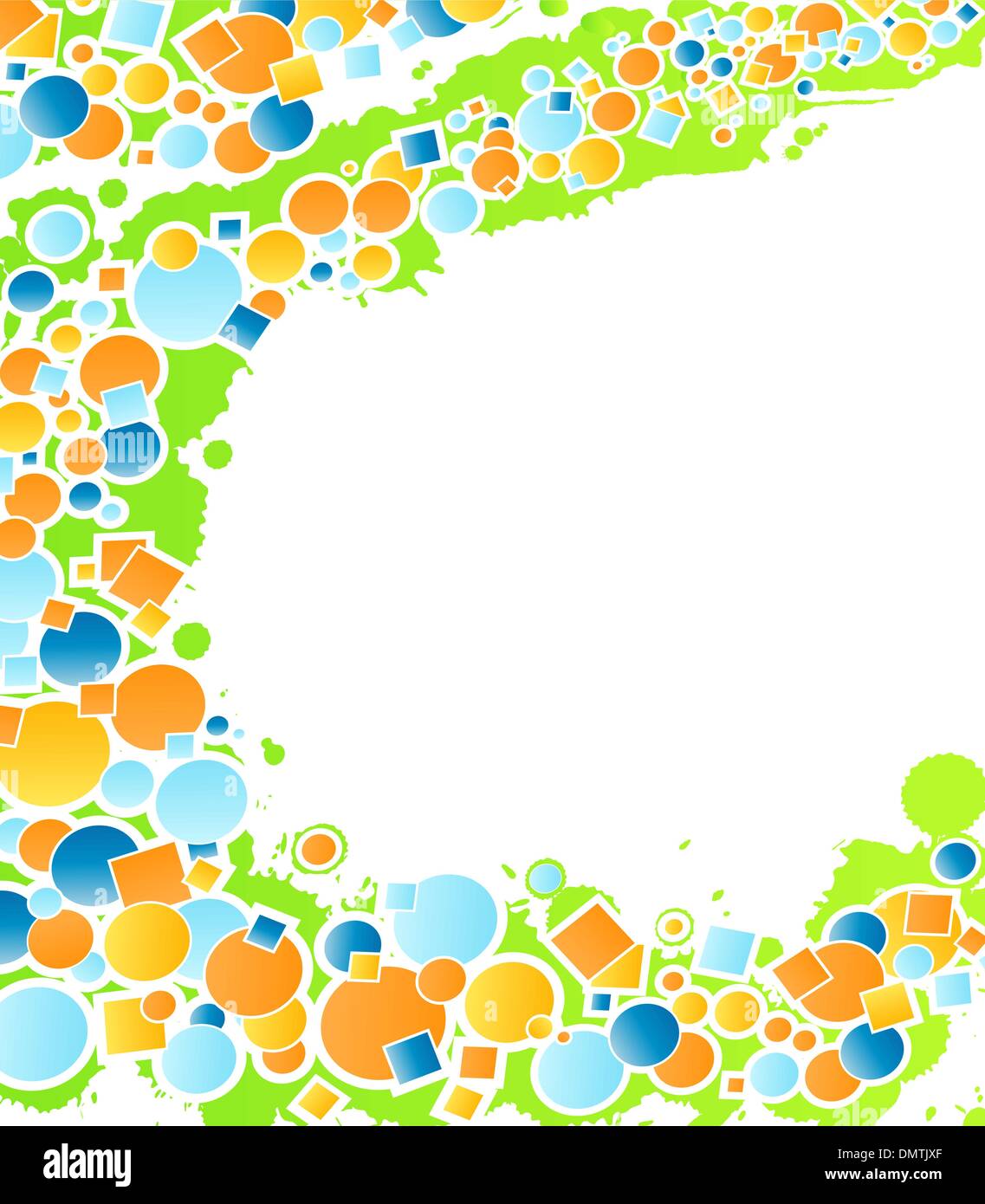 Grunge happy flowing geometrics Stock Vector