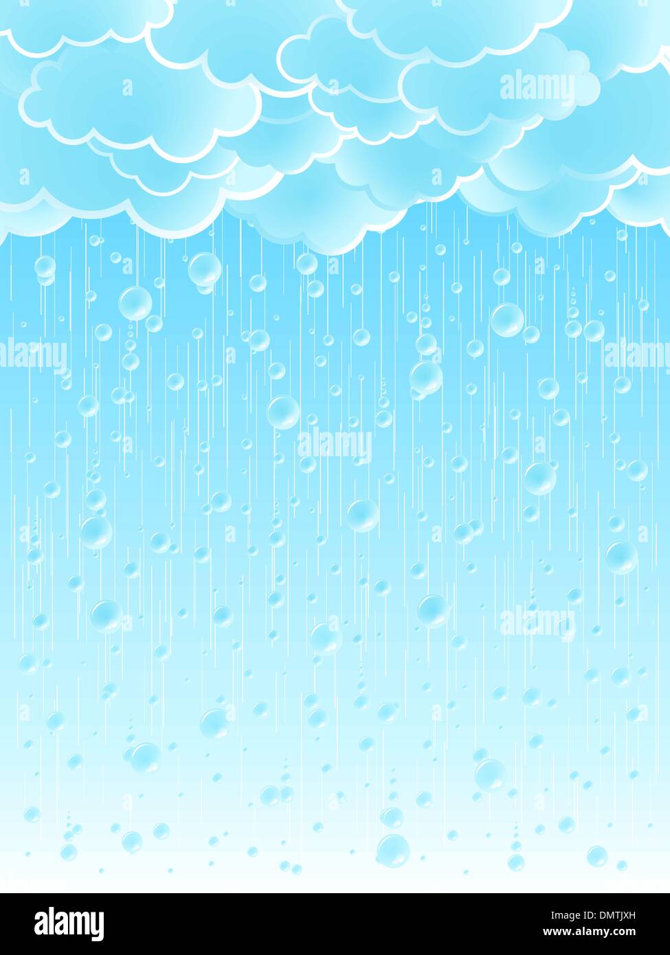 Light raindrops weather background Stock Vector