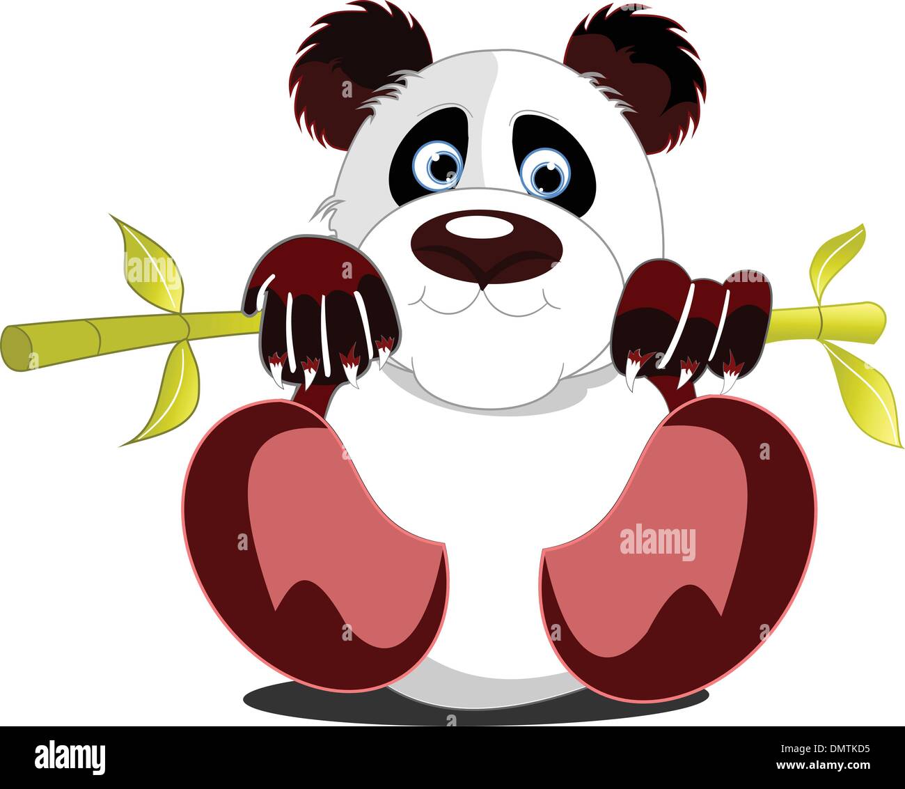 Little sitting panda. Vector illustration Stock Vector