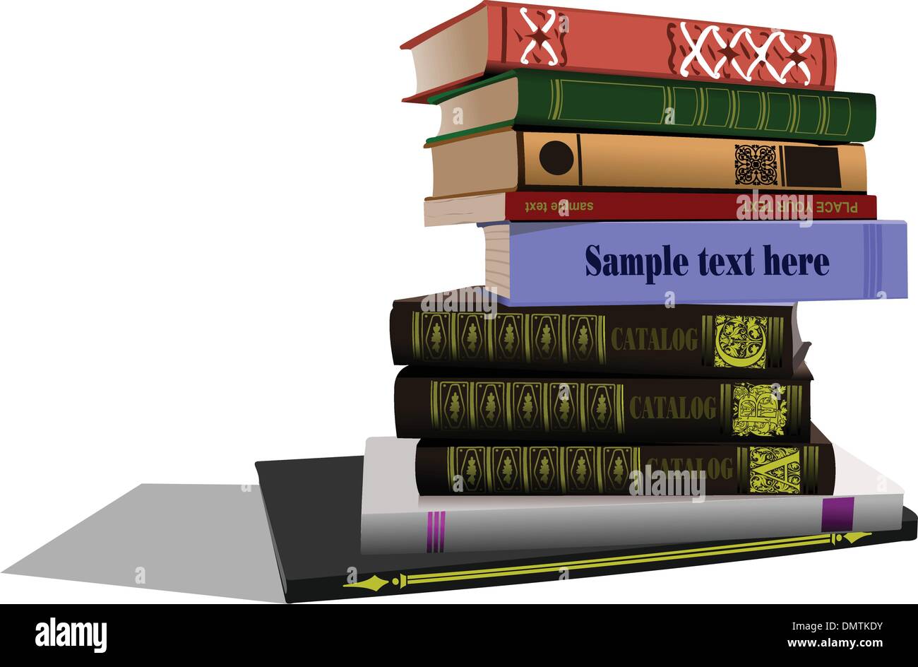 Vector illustration of column books Back to school Stock Vector