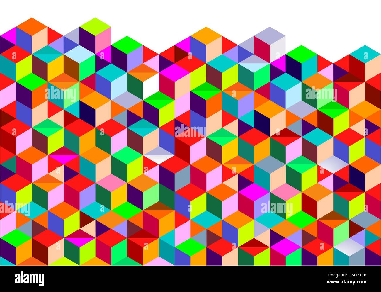 color Cubes background Stock Vector