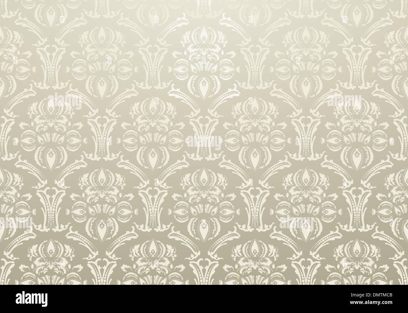 Textile wallpaper ornament warm gray Stock Vector