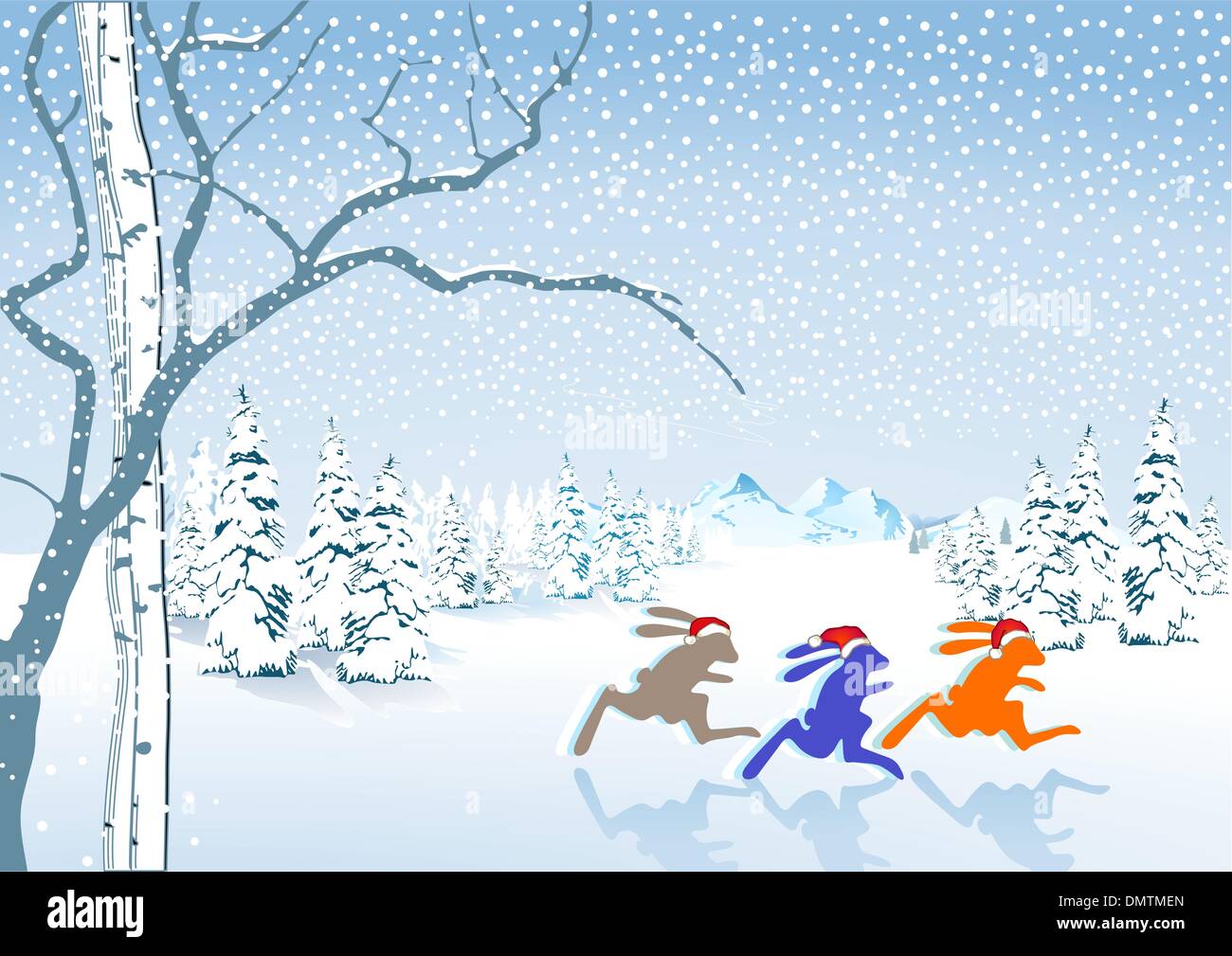 Snowfall and bunny hi-res stock photography and images - Alamy