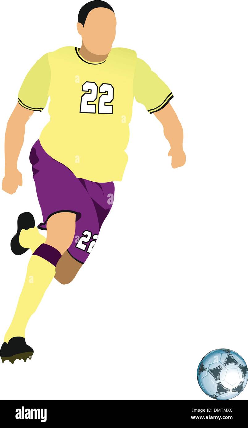 Soccer player. Colored Vector illustration for designers Stock Vector ...