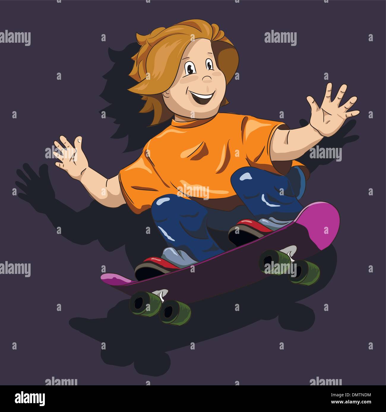 boy on a skateboard Stock Vector