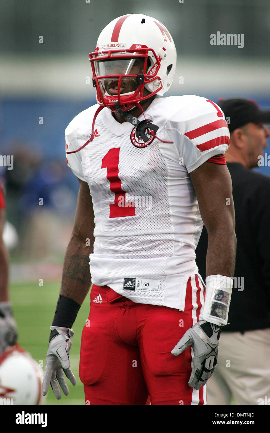 Nebraska wide receiver Chris Brooks (1) before game action between the