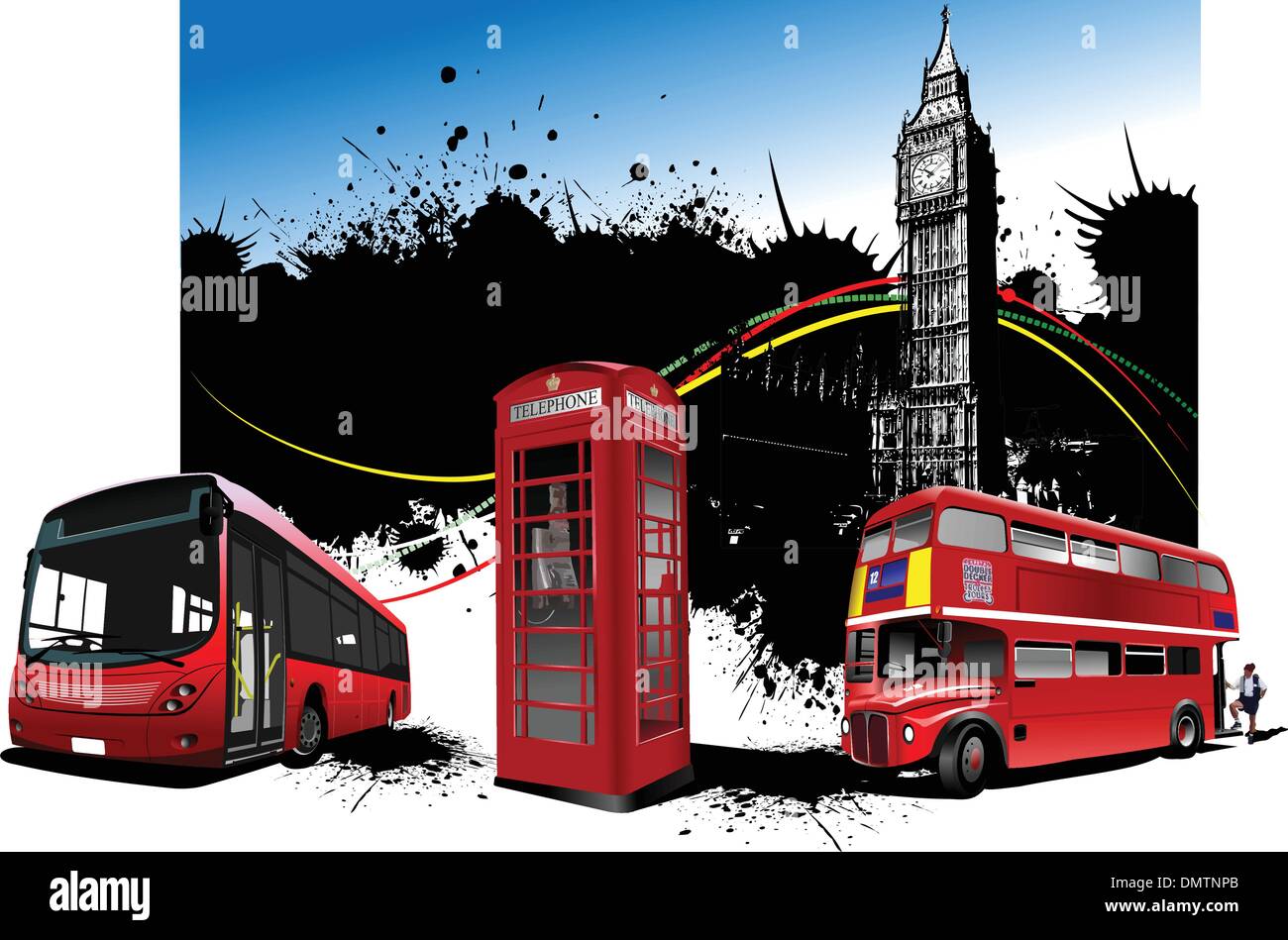 London rarity red images. Vector illustration Stock Vector