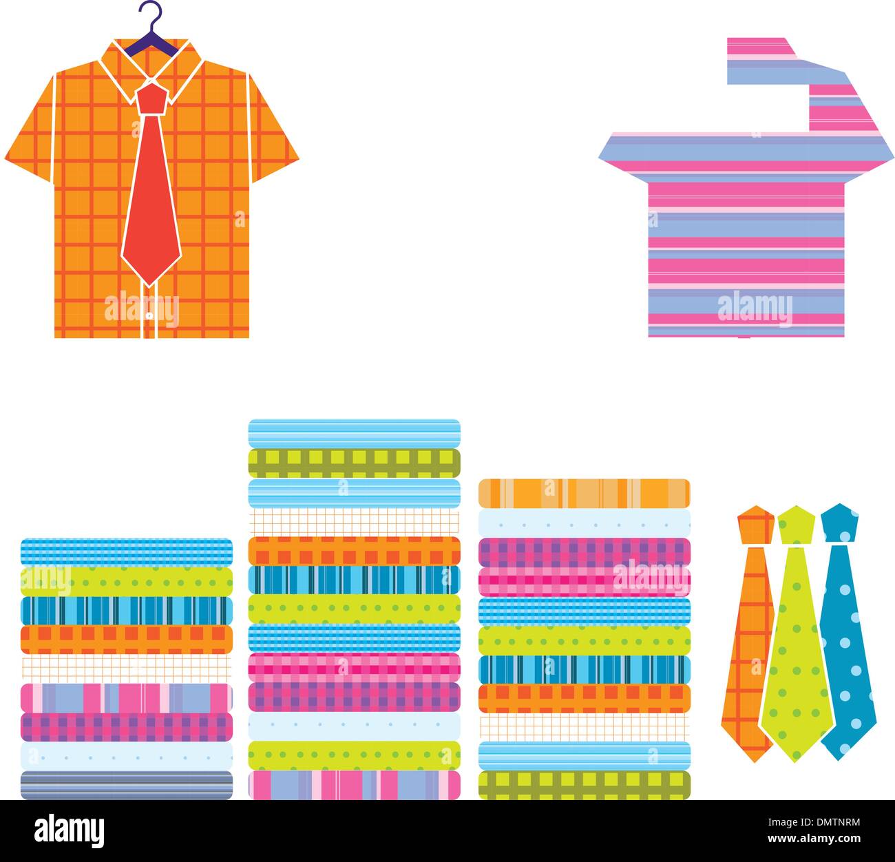 Shirts and ties Stock Vector Images - Alamy