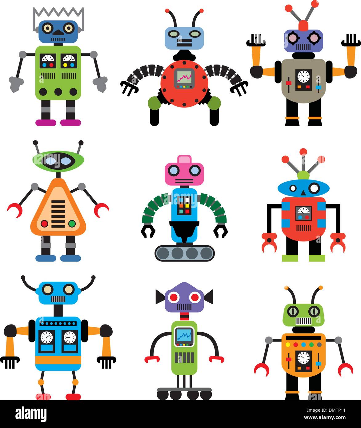Robots vector vectors hires stock photography and images Alamy
