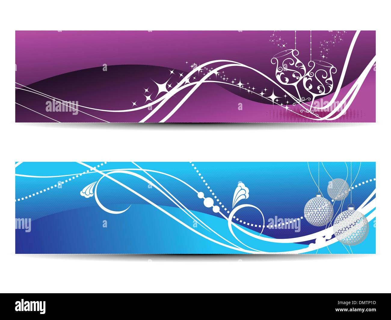 beautiful artistic banner for new year Stock Vector