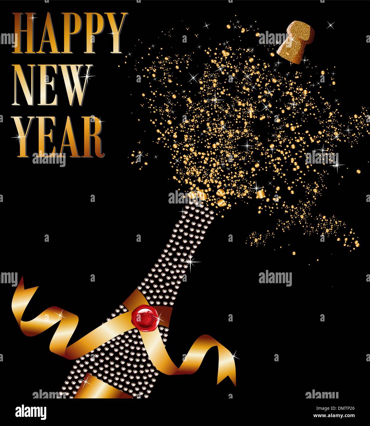 Uncorcker Vector Fizz bottle explosion Stock Vector Images - Alamy
