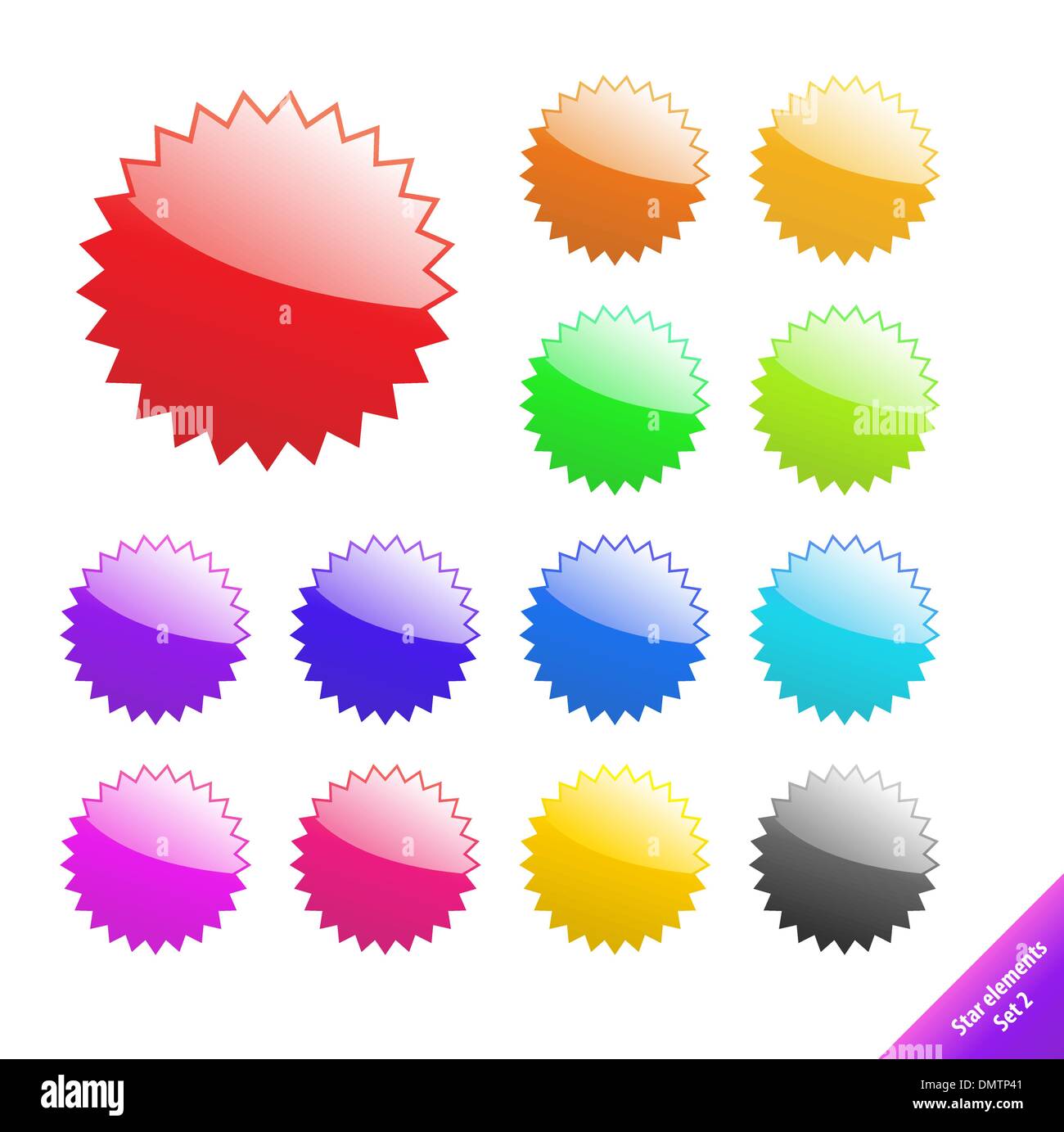 Multicolored glossy web elements. Perfect for text or icons. Vec Stock Vector