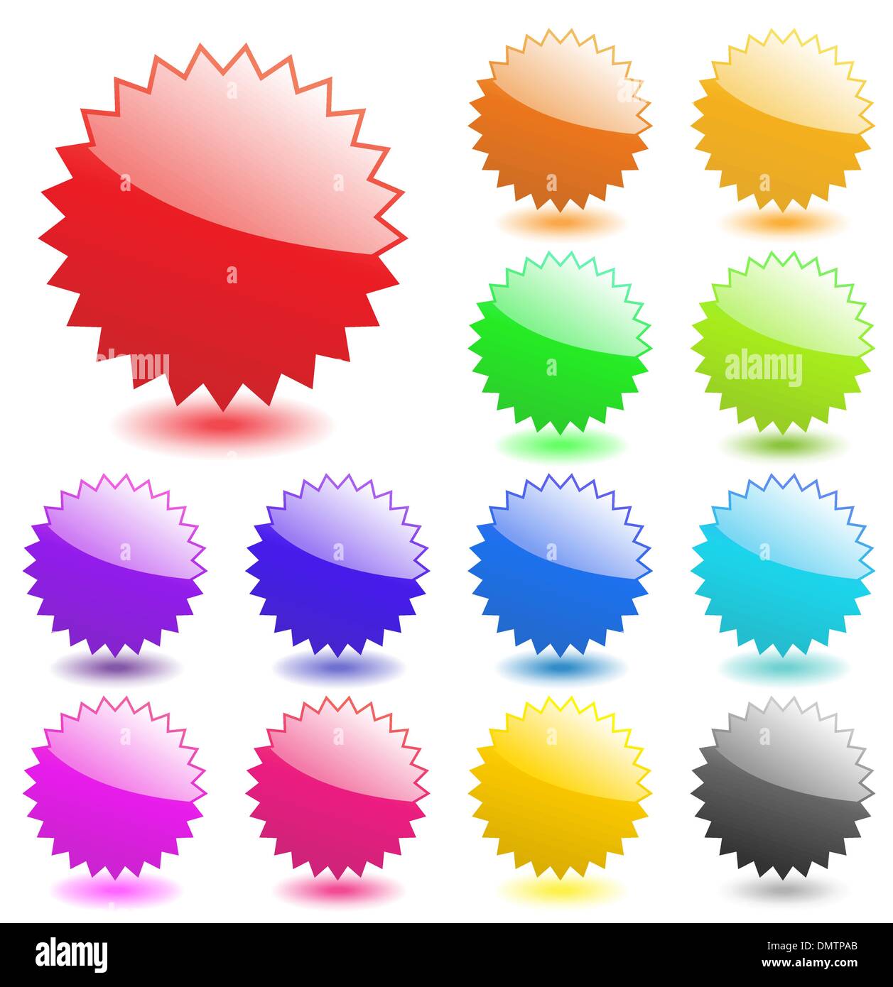 Multicolored glossy web elements. Perfect for adding text, icons Stock Vector