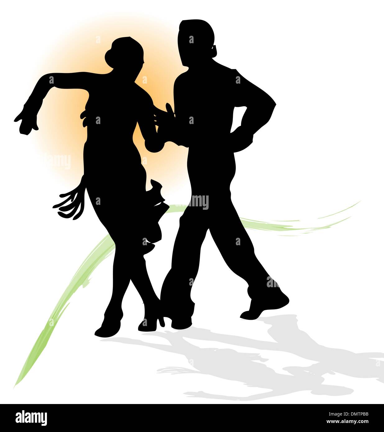 Dancing couple silhouette hi-res stock photography and images - Alamy