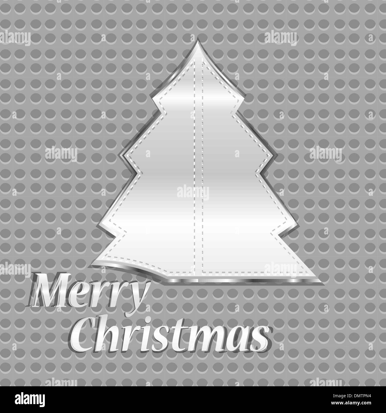 abstract steel christmas tree over iron background Stock Vector