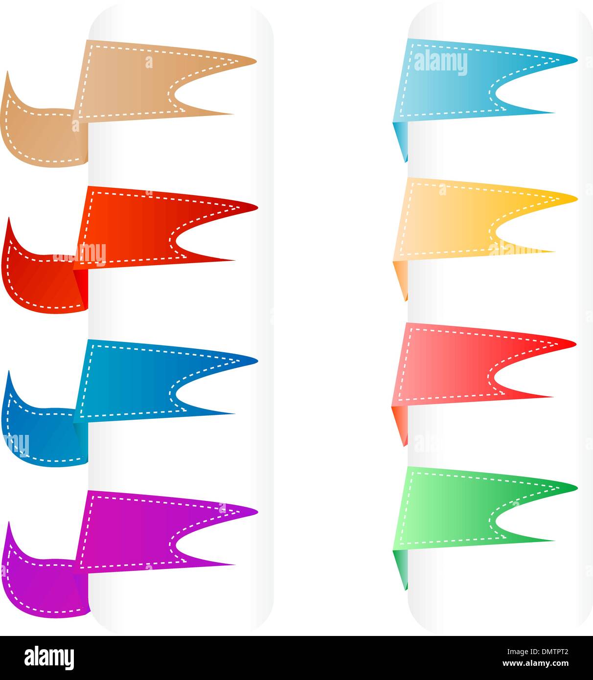 Vector set of origami paper banners labels Stock Vector Image & Art - Alamy