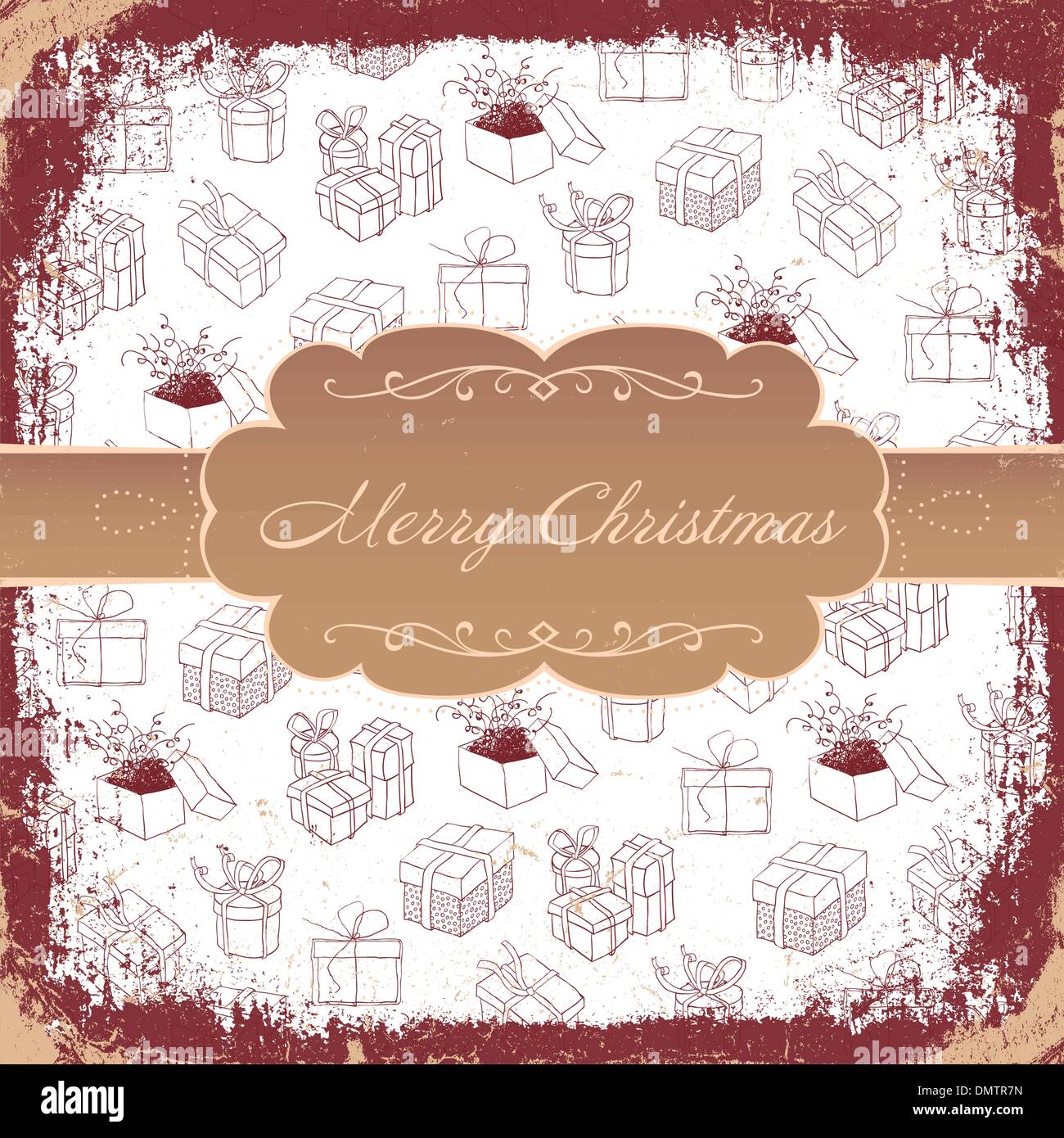 Vintage christmas background Stock Vector Images - Alamy