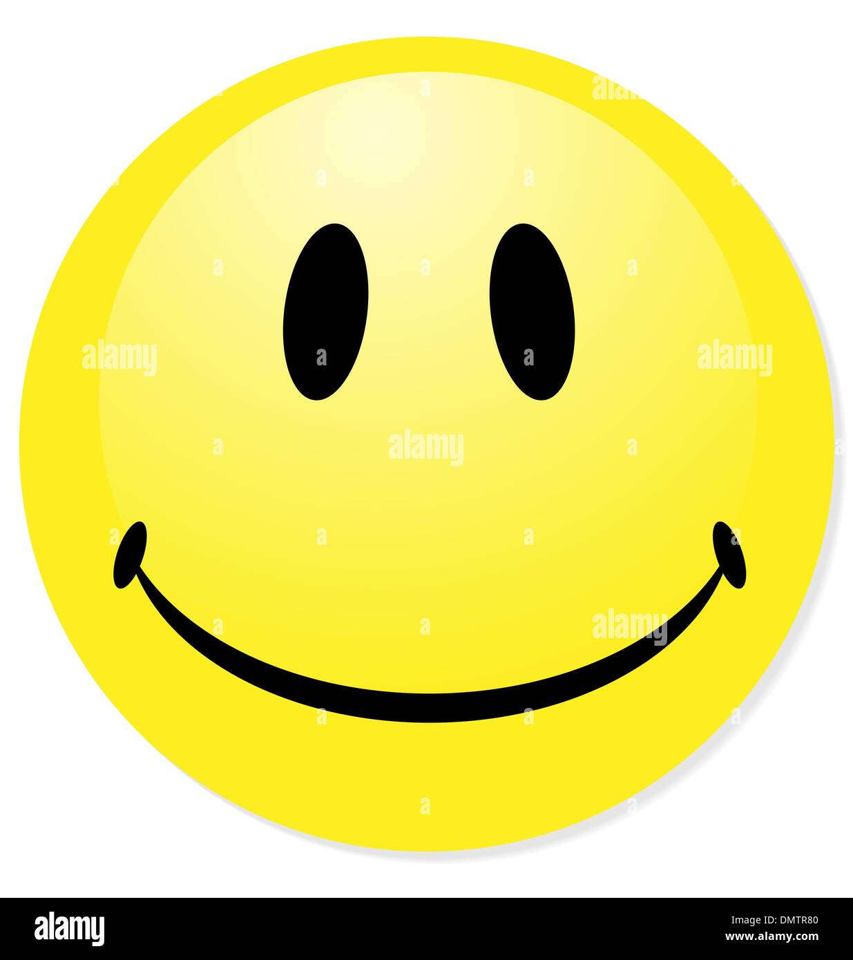 Vector smiley yellow emoticon. Perfect for icon, button, badge. Stock Vector