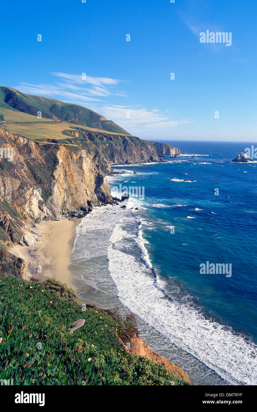 Big Sur, California, USA - Rugged Coastline along Pacific Coast Highway ...