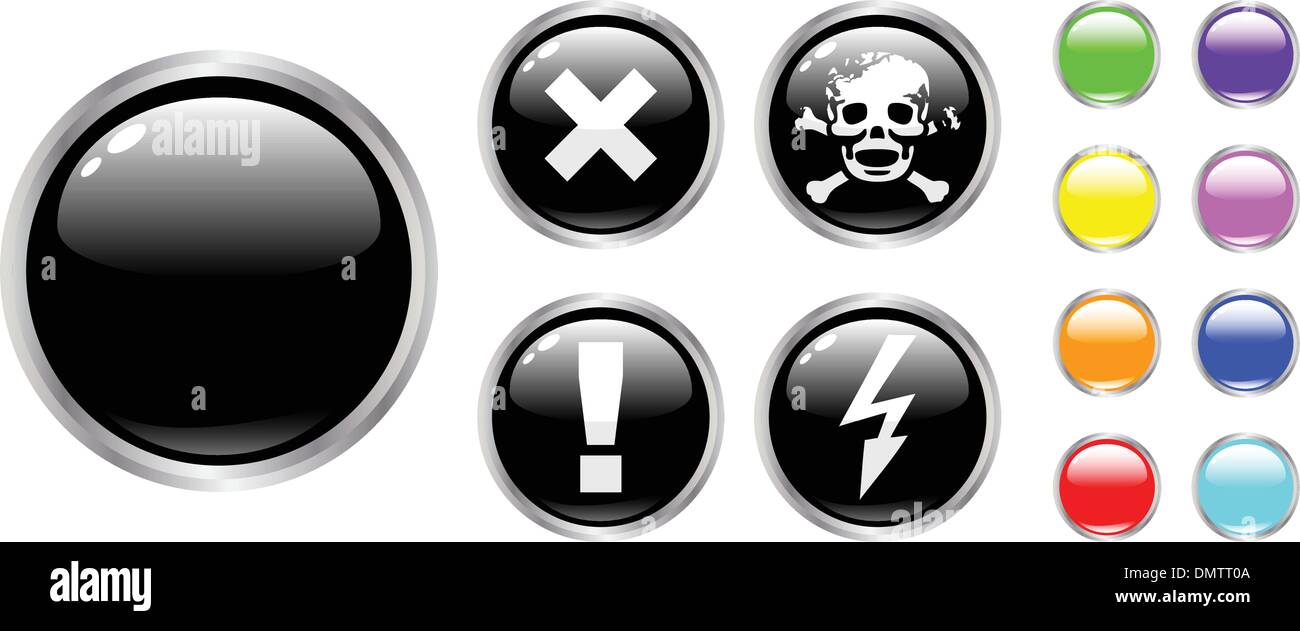 the vector danger color buttons Stock Vector Image & Art - Alamy