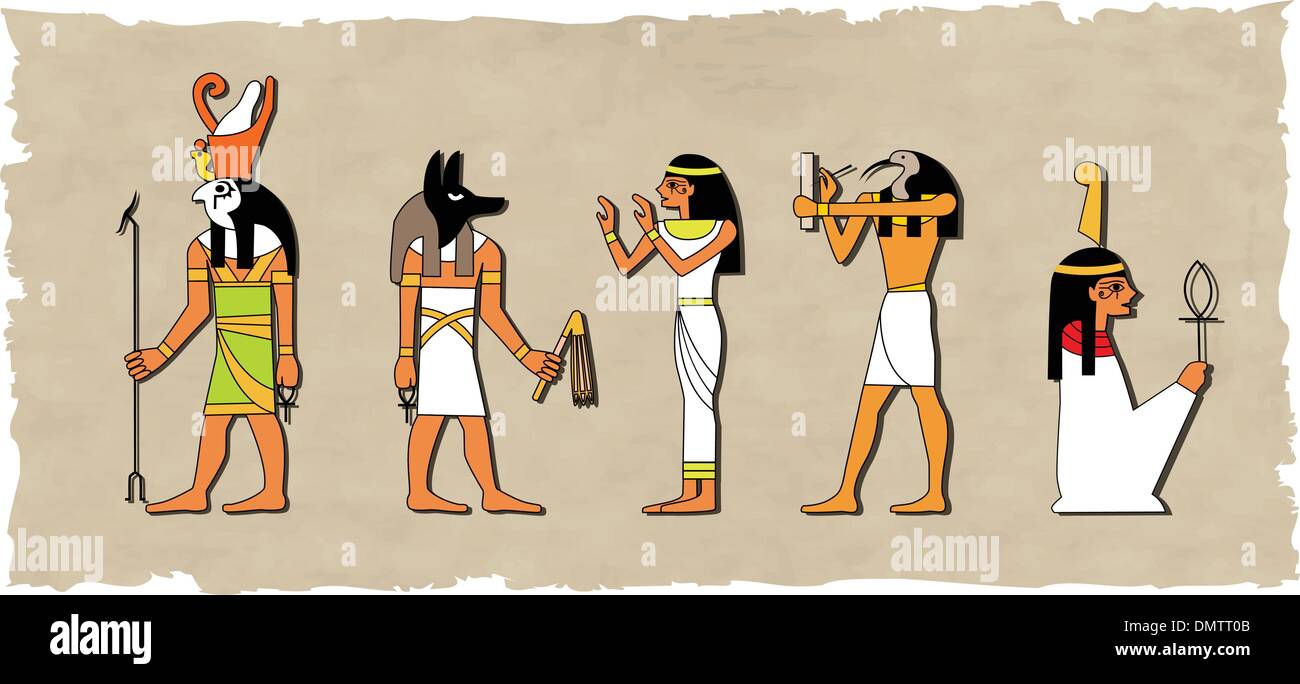 the vector set of egyptian god Stock Vector Image & Art - Alamy