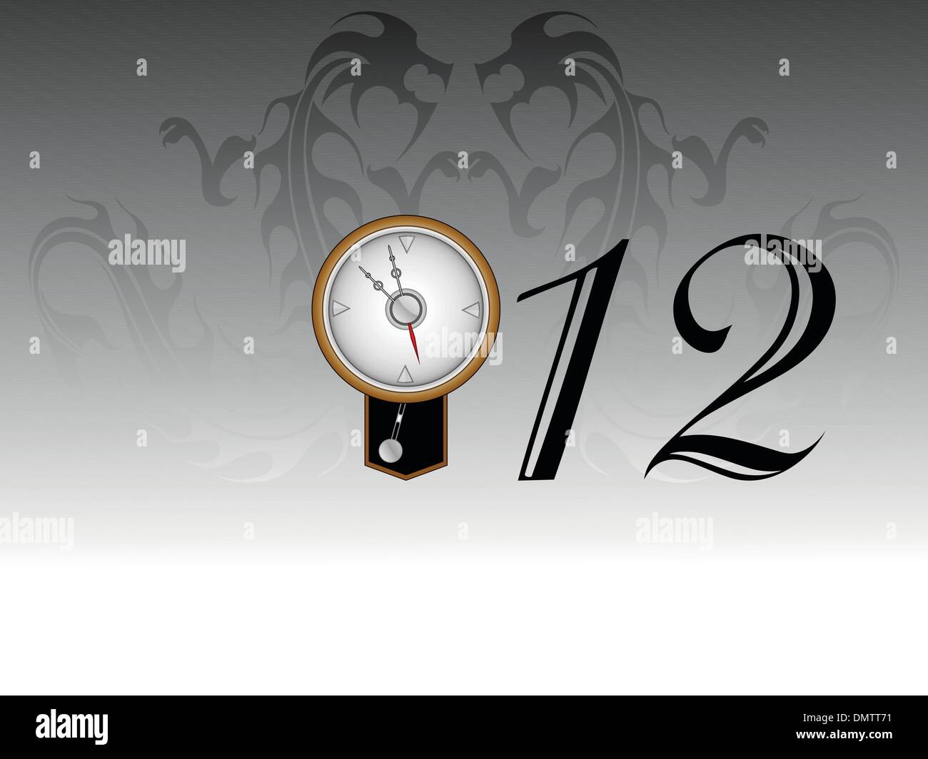 dragon background with artistis design 2012 Stock Vector