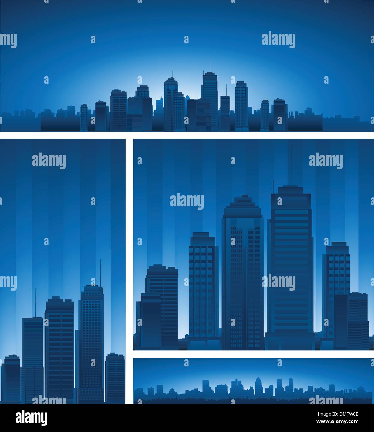 Montreal skyline at night Stock Vector Images - Alamy