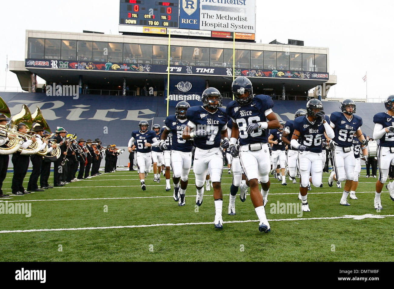 The Rice Owls take the field for the last home game of the season