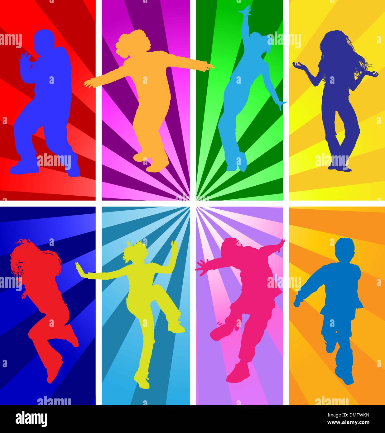 Kids Dancing Funky Stock Vector Images Alamy