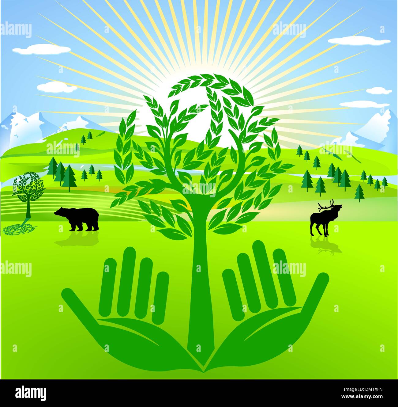 preventive environmental protection Stock Vector