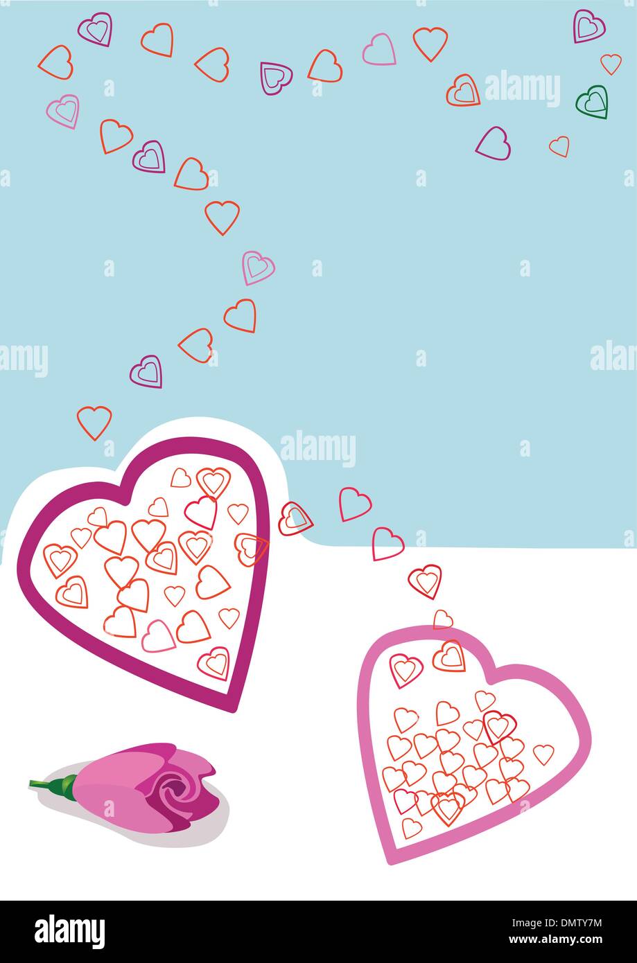 two hearts Stock Vector