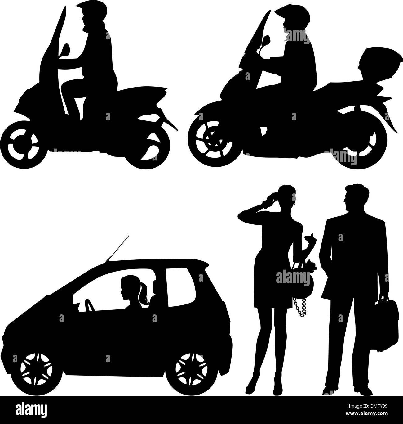 Shopping vector silhouettes hi-res stock photography and images - Alamy