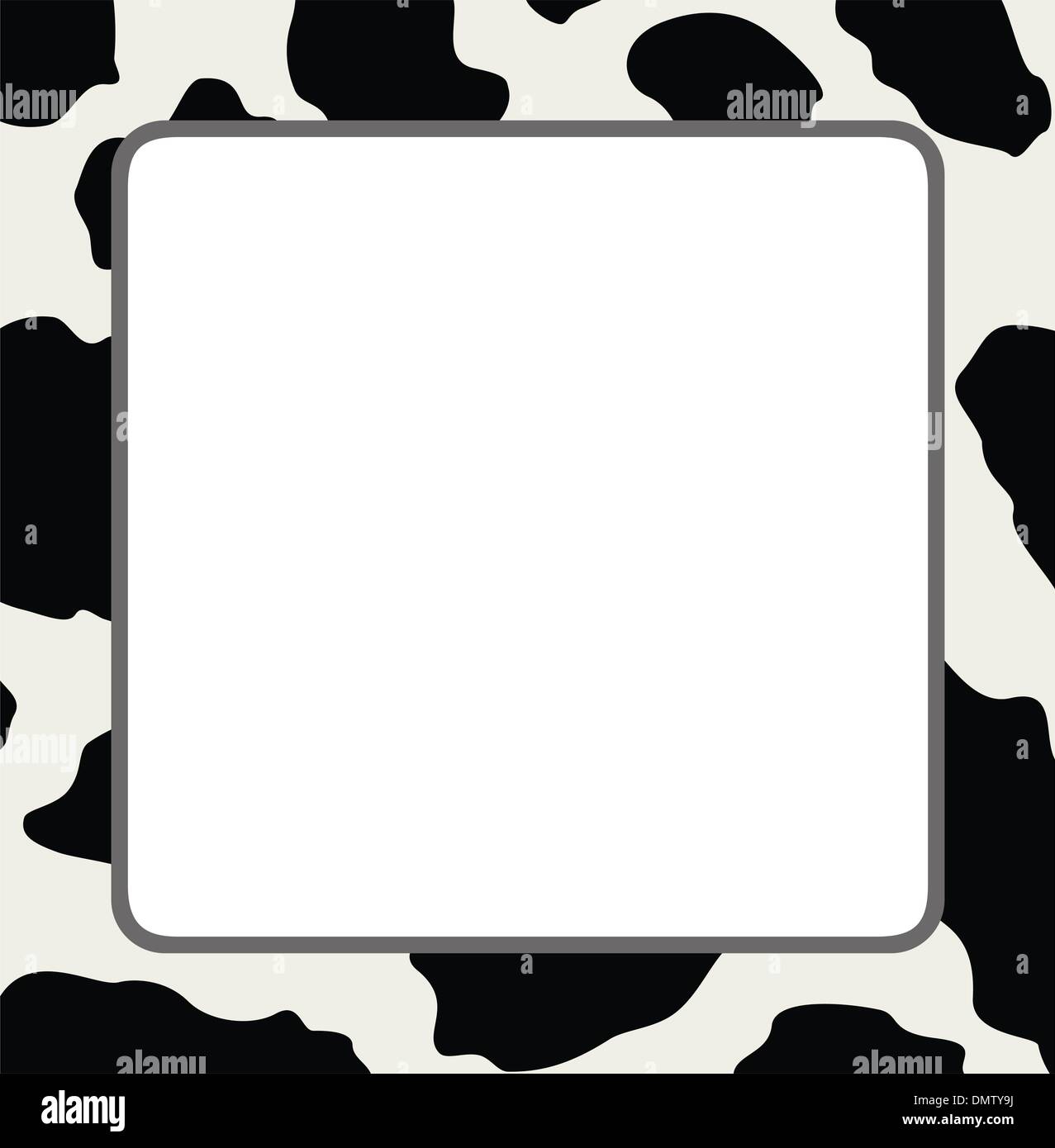 vector frame with abstract cow skin texture Stock Vector