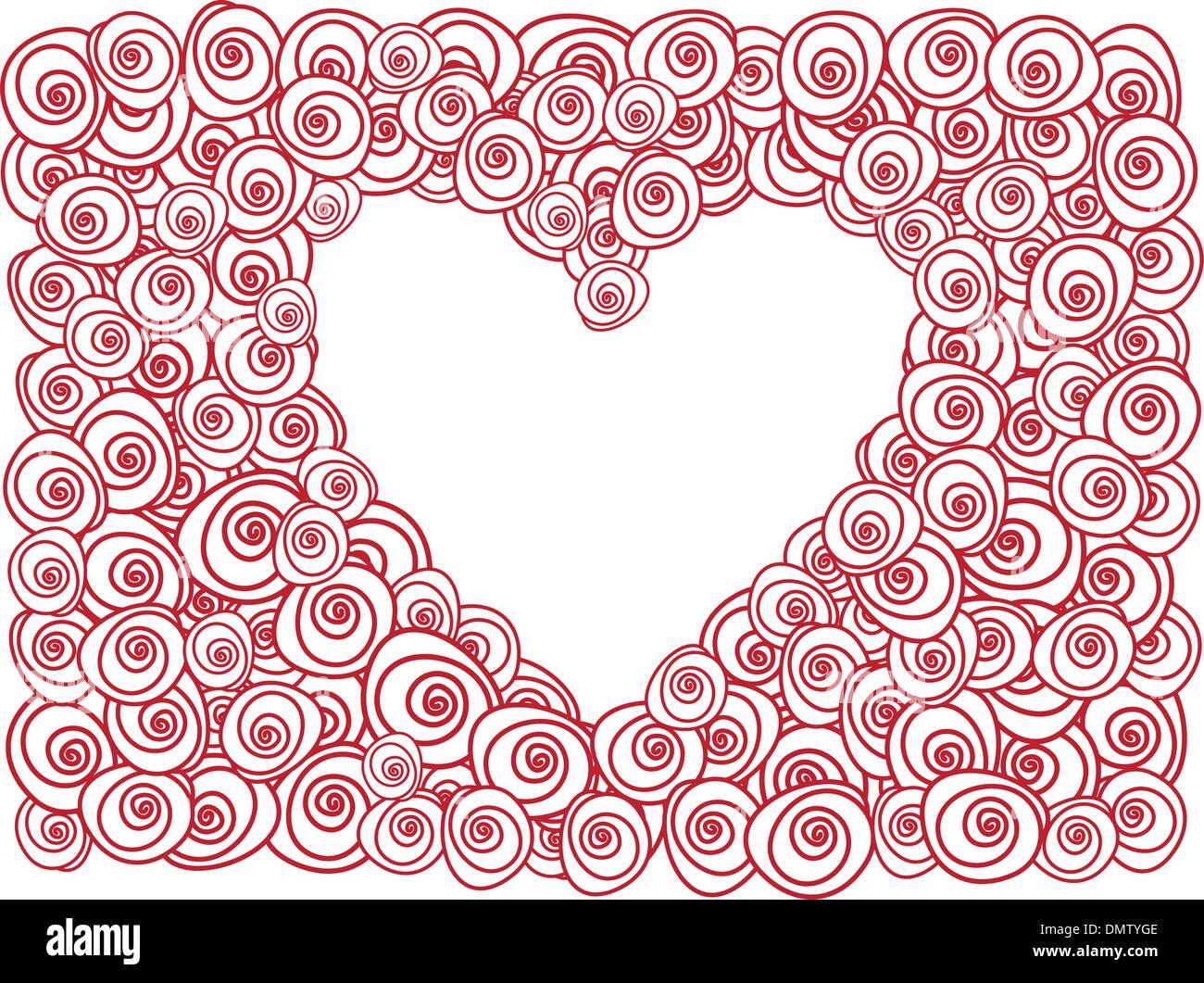 red rose heart, vector Stock Vector
