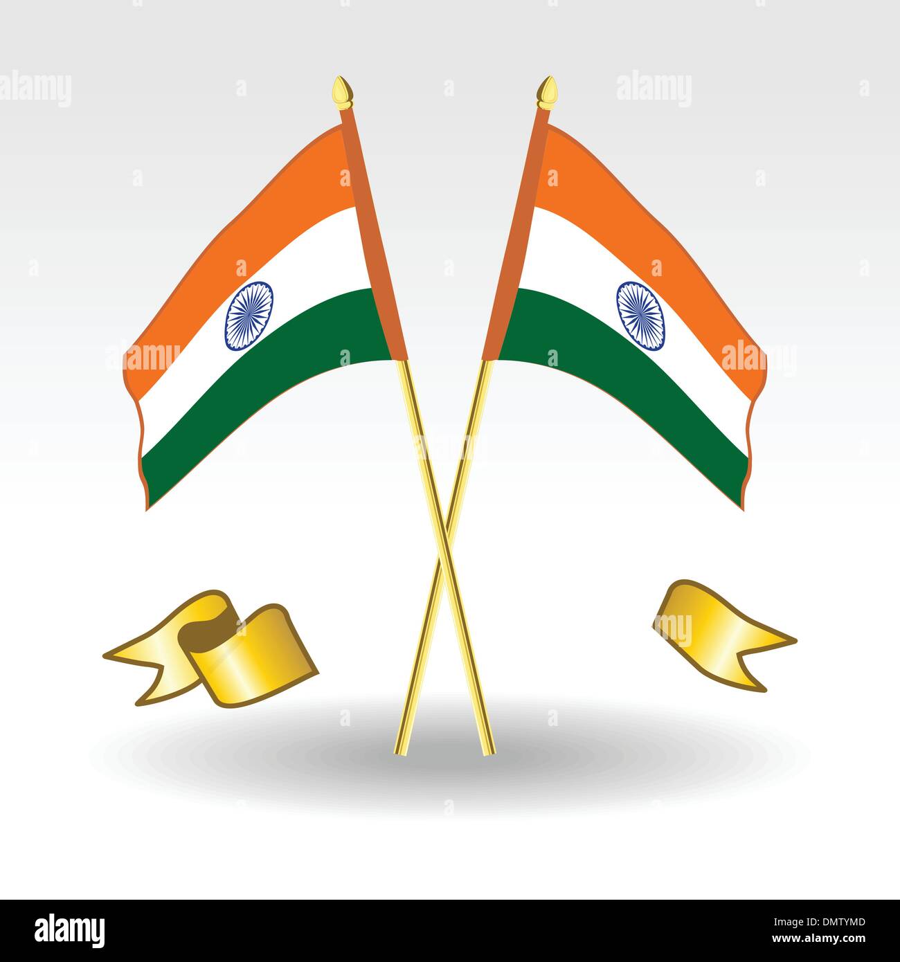 Vector illustration of Indian Flags on white background Stock Vector Image  & Art - Alamy