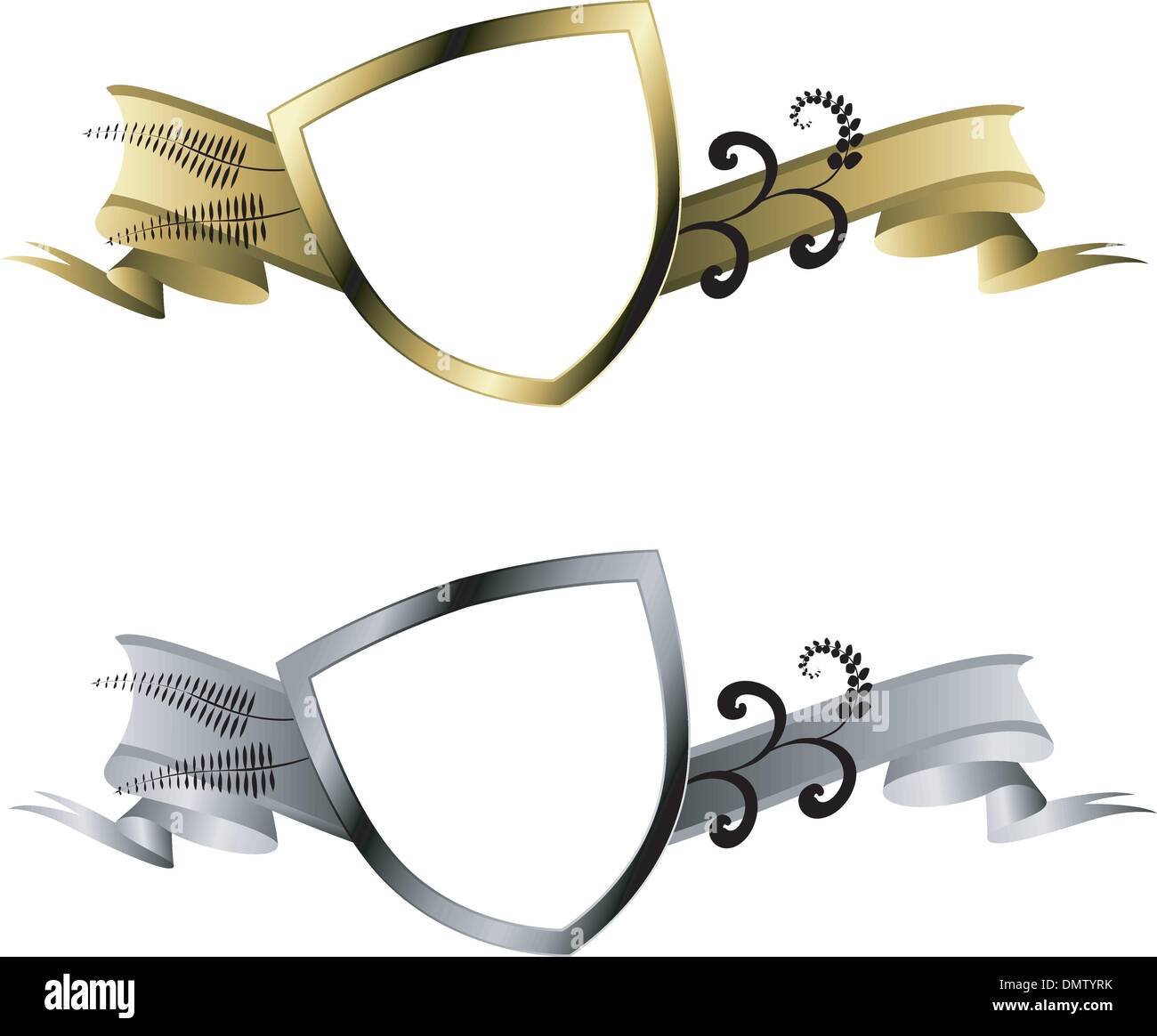 gold and silver shields Stock Vector Image & Art - Alamy