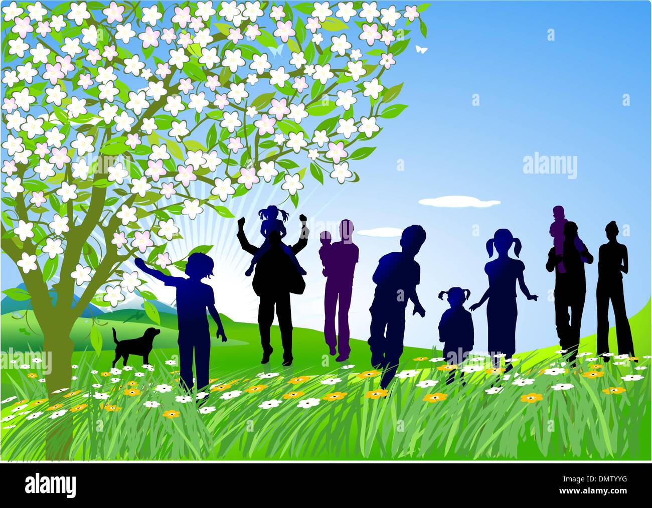 Excursion walk Stock Vector Images - Alamy