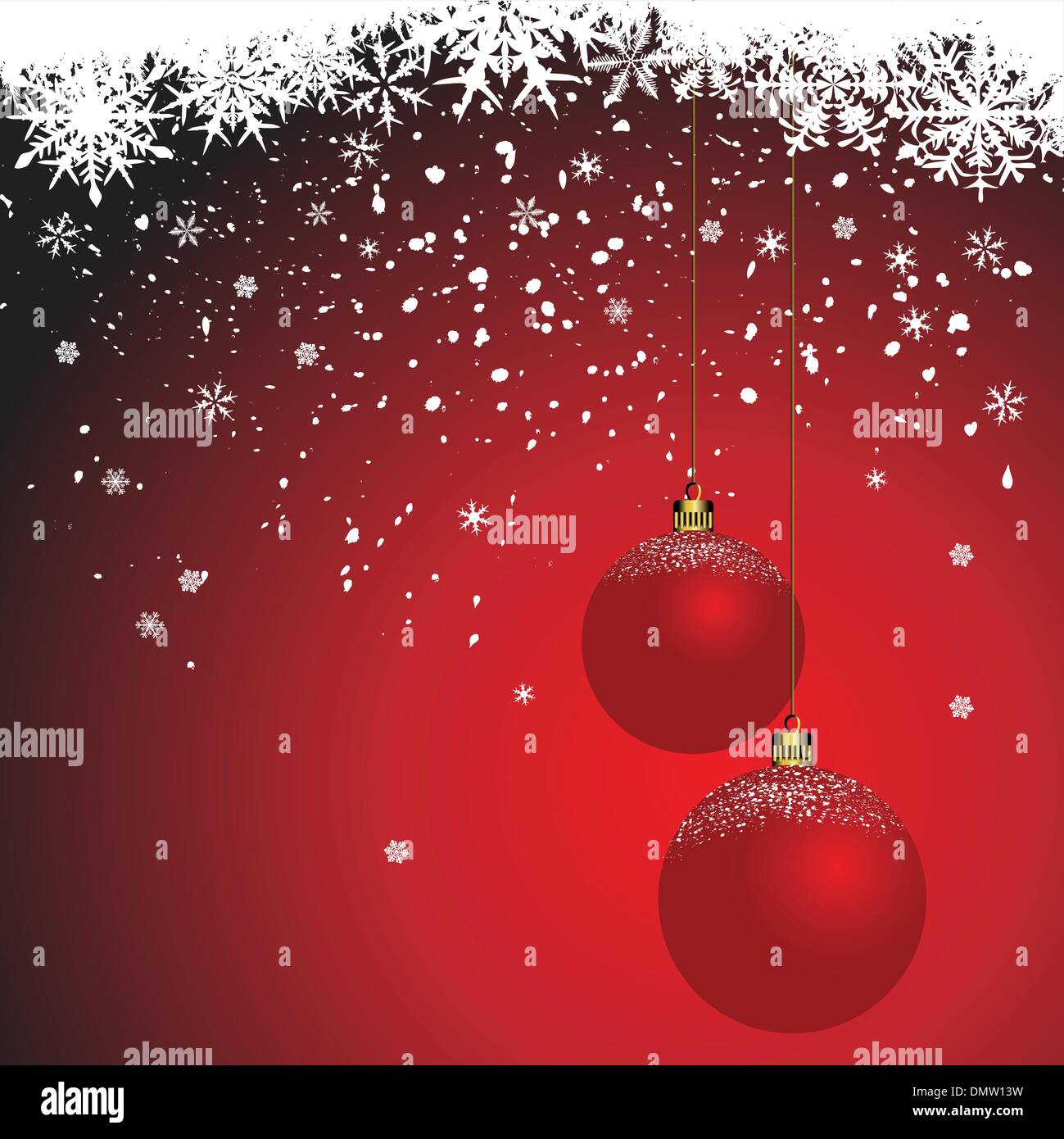Winter background with snowflakes - vector illustration Stock Vector ...