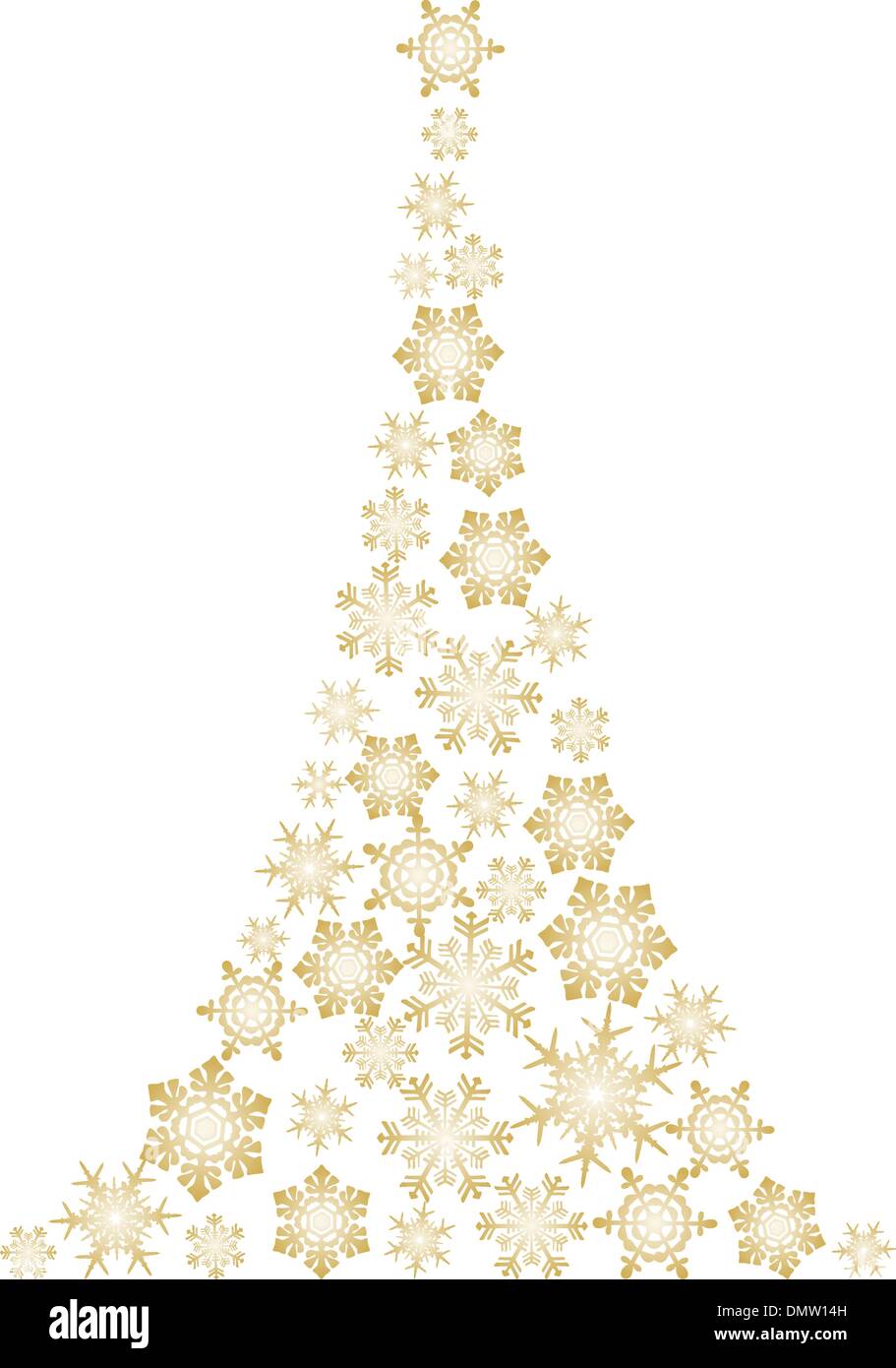 Abstract christmas tree - simple drawing Stock Vector