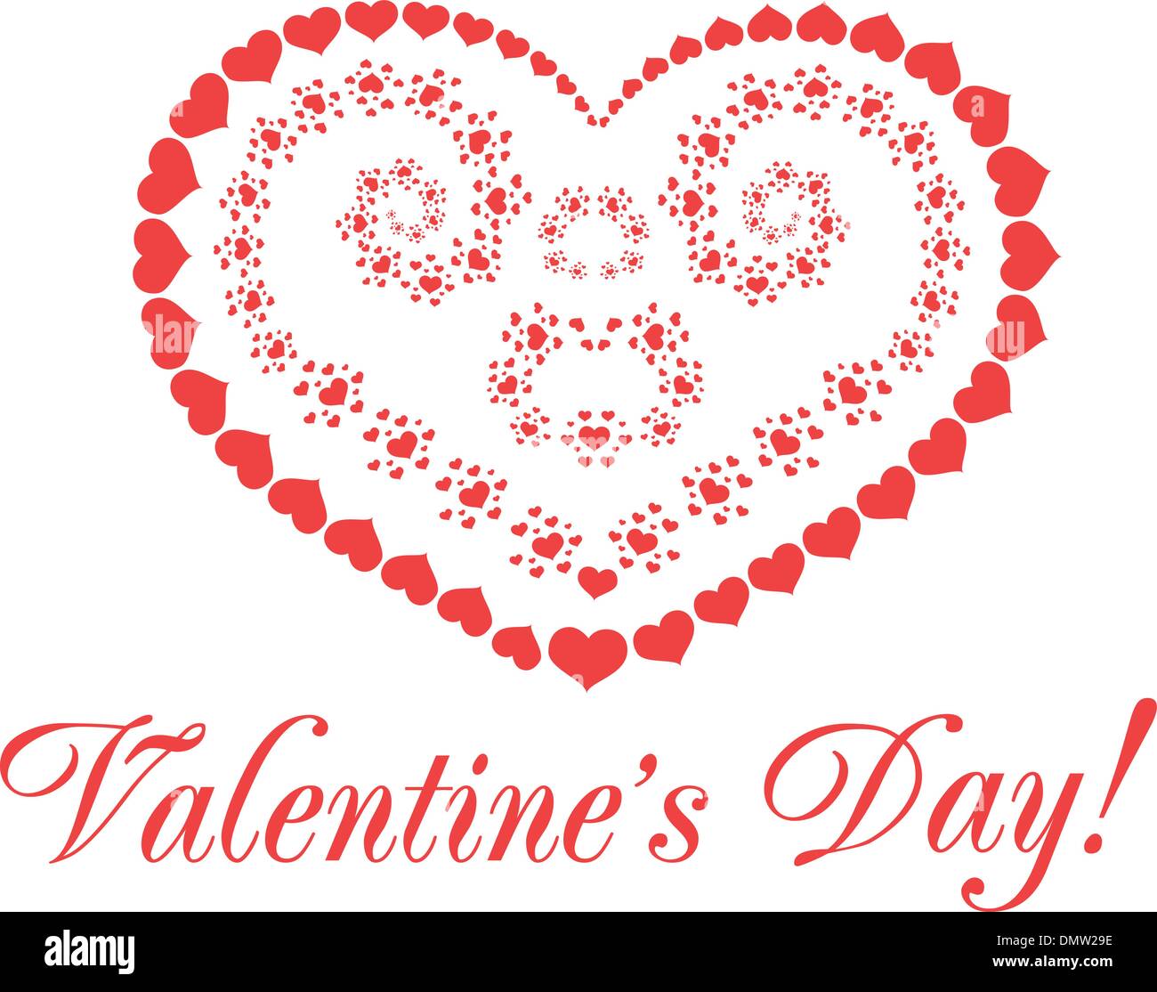 Valentine's day vector background with hearts Stock Vector